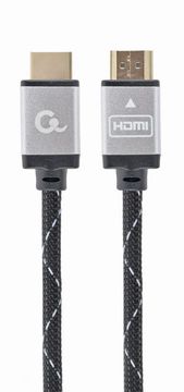 Gembird HDMI kabel Gembird CCB-HDMIL-2M, Tip A, 2m, 1080p, srebrna, zlati kontakti, podpira 3D, nylon oblogo