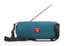 Gembird Prenosni stereo zvočnik Gembird SPK-BT-17-G, zeleni, 5 W, Bluetooth 5.1, FM radio, dolga življenjska doba baterije 7 h