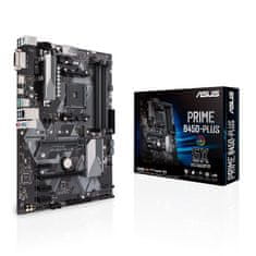 ASUS ASUS PRIME B450-PLUS Matična plošča AMD B450, Socket AM4, ATX, 64 GB, DDR4, CrossFireX, 7.1 Kanalni zvok