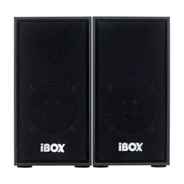 iBOX USB Zvočniki I-BOX 2.0 IGLSP1 Črni, 10W, 3.5 mm, z daljinskim upravljalnikom, priključek za slušalke, univerzalna uporaba