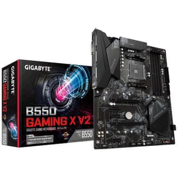 Gigabyte Gigabyte B550 Gaming X V2 Matična plošča AM4 ATX za AMD Ryzen, DDR4, 4 reže, 128 GB, 7.1 AV, PCIe 4.0