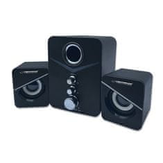 Esperanza Speakerski set Esperanza EP153 USB 2.1, 6 W, črn, za PC in prenosne računalnike, z modro osvetlitvijo, 3.5 mm priključek