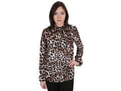 sarcia.eu Elegantna ženska bluza z leopardjim vzorcem, zavezana na vratu JOHN ZACK XL