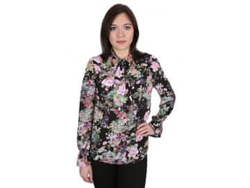 sarcia.eu Črna bluzka z rožami JOHN ZACK