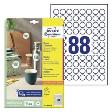 Avery Zweckform Etikete zweckform 6222rev0 fi20 1/10 odstranljive