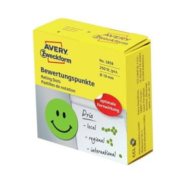 Avery Zweckform Etikete zweckform 3858 okrogle smeški zeleni 19mm