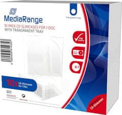 MediaRange Etui za cd škatla 1/10 5,2mm prozorni box32t