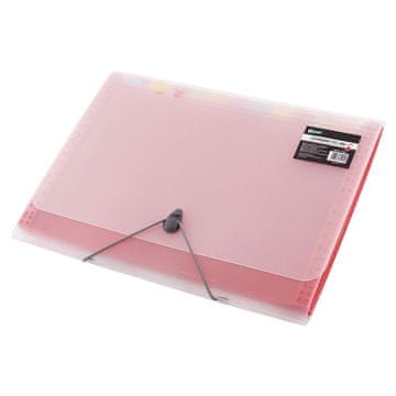 Leviatan Mapa za dokumente 12-delna rdeča a4 prozorna platnica levia 110575