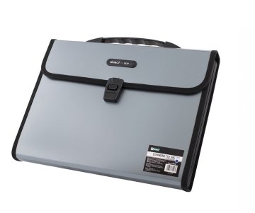 Leviatan Mapa za dokumente 12-delna levia z ročajem modro-siva