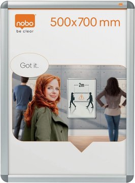 Nobo Okvir za sliko b2 50x70 aluminij s klip pripenjanjem 1902210