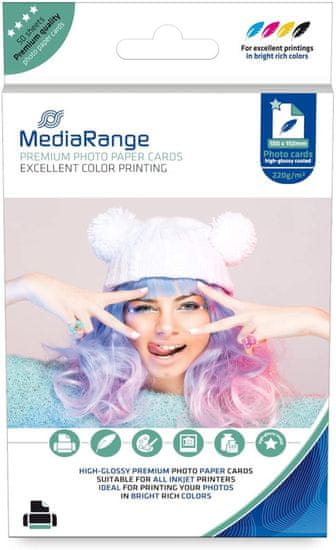 MediaRange Papir foto glossy ink jet a6 220g 1/50