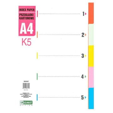 Leviatan Pregradni karton a4 5-delni levia kartonski