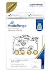 MediaRange Trak p-touch tze-241 bel/črn 18mm