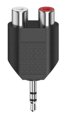 Hama 00205187 avdio adapter, 2x činč vtičnica - 3.5 mm jack