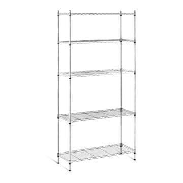 shumee Ažurni žični skladiščni regal sive barve 180x90x35cm do 150kg