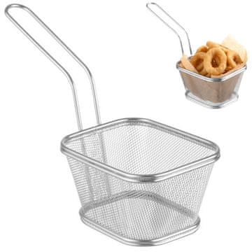 shumee Mini košarica za serviranje ocvrtih prigrizkov z ročajem 130x115x80 mm - Hendi 425688