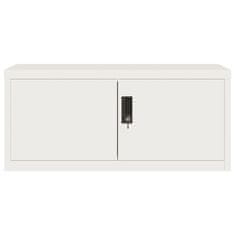 Vidaxl Arhivska omara bela 90x40x110 cm jeklo