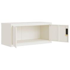 Vidaxl Arhivska omara bela 90x40x145 cm jeklo