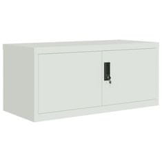 Vidaxl Arhivska omara svetlo siva 90x40x145 cm jeklo