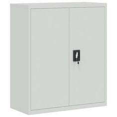 Vidaxl Arhivska omara svetlo siva 90x40x145 cm jeklo