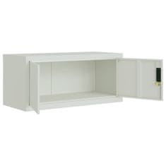 Vidaxl Arhivska omara svetlo siva 90x40x130 cm jeklo