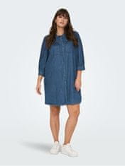 Only Carmakoma Ženska obleka CARFELICA Regular Fit 15281042 Medium Blue Denim (Velikost 46)