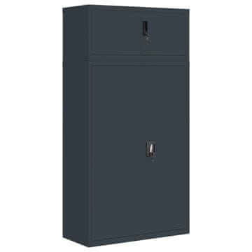 Vidaxl Arhivska omara antracitna 90x40x180 cm jeklo