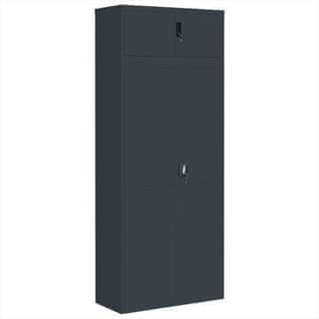 Vidaxl Arhivska omara antracitna 90x40x220 cm jeklo