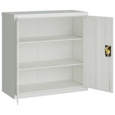 Vidaxl Arhivska omara svetlo siva 90x40x130 cm jeklo