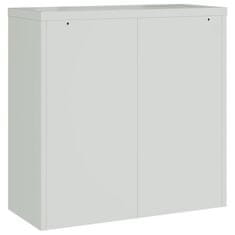 Vidaxl Arhivska omara svetlo siva 90x40x130 cm jeklo