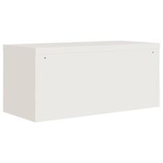 Vidaxl Arhivska omara bela 90x40x110 cm jeklo