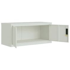 Vidaxl Arhivska omara svetlo siva 90x40x220 cm jeklo