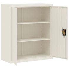 Vidaxl Arhivska omara bela 90x40x145 cm jeklo
