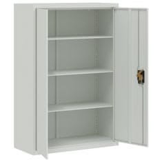 Vidaxl Arhivska omara svetlo siva 90x40x180 cm jeklo