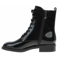 Tamaris Škornji elegantni čevlji črna 38 EU Black Patent