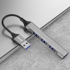DUDAO A16B HUB adapter USB - 4x USB, črna