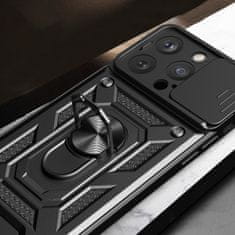 MG Hybrid Armor Camshield ovitek za iPhone 15 Pro, črna