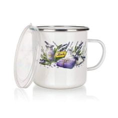 Banquet Emajliran vrč premera 12cm 0,9l LAVENDER + plastični pokrov