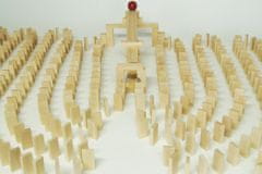 Ekotoys Lesene domine naravne 830 kosov