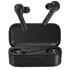 QCY - T5, popolnoma brezžične slušalke z zatesnjeno škatlico za polnjenje, črne