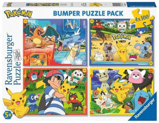 Ravensburger Puzzle Pokémon of Alola 4x100 kosov