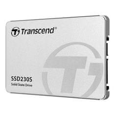Transcend SSD230S 2TB SSD 2,5'' SATA III, 3D TLC, aluminijasto ohišje, 560 MB/s R, 520 MB/s W srebrna