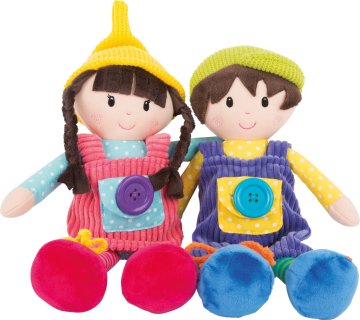 Small foot majhni lutki iz blaga Noah in Emma