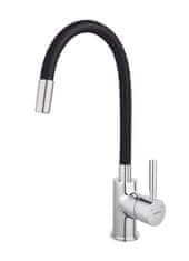 Ferro mešalnik FERRO 70710,0C pokončno pomivalno korito, okvir, elastičen BLACK/CR
