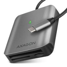 AXAGON CRE-S3C, aluminijast visokohitrostni bralnik pomnilniških kartic USB-C 3.2 Gen 1. 3 reže, UHS-II