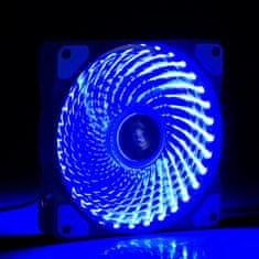 Akyga Ventilator 12cm LED modri