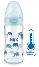 Nuk FC+ Steklena steklenička z uravnavanjem temperature 240 ml - modra