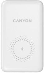 Canyon powerbank PB-1001B PD&QC3.0,10 000 mAh,Qi&AppleMagSafe,In 5/9V (Lightning/USB-C),Out 5/9/12V (USB-A+USB-C),bela
