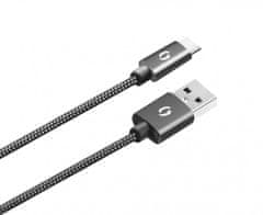 Aligator PREMIUM Podatkovni kabel 2A, USB-C, črn
