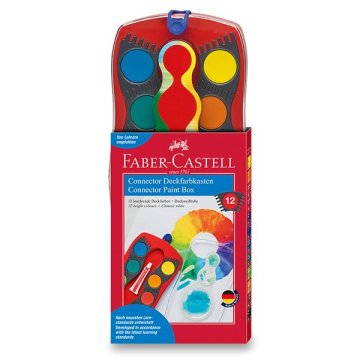 Faber-Castell Konektor Vodne barve - 12 barv, premer 30 mm